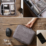 HULIANFU Portable Cable Digital Storage Bags Organizer USB Gadgets Wires Charger Power Battery Zipper Cosmetic Bag Case Accessories Item