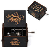 HULIANFU  Wooden Hand Crank Music Box Magic School Game Jurassic Park Godfather Children  Holiday Gift Christmas New Year Gift