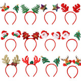 HULIANFU 2023 Cartoon Red Christmas Hair Band Santa Claus Snowman Antlers Headband Merry Christmas Decor Adult Kids Naviidad Gifts Noel Toys