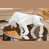 HULIANFU Resin Bull Sculpture Bull Statue Animal Nordic Decoration Home Decor Tabletop Statues Bulls Figurines Office Cabinet Bookshelf