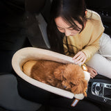HULIANFU Puppy Cat Bed for Car Portable Dog Bed Travel Dog Carrier Protector for Samll Dogs Safety Car Central Control Pet Seat Chihuahua
