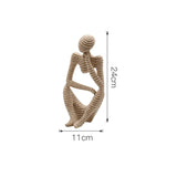 HULIANFU Modern European Style Resin Abstract Thinker Statue For Decoration Simple Sculpture Figurine Hotel Office Home Decor New
