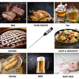 HULIANFU LCD Digital Kitchen Probe Thermometer Food Cooking Food Liquid Digital Thermometer Meat BBQ Milk Probe For Kitchen COD