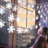HULIANFU Snowflake LED Light Christmas Decor For Home Hanging Garland Christmas Ornaments Xmas Tree Decor Noel Navidad  New Year