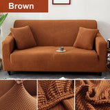 HULIANFU Thick Elastic Sofa Cover Slipcover for Living Room Stretch Polar Fleece Armchair Cover 1/2/3/4 Seater L Shape Corner Sofa Covers