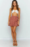 hulianfu Women Skirt  Summer New High Waist Lace Up Elastic Short Skirt Ruffled Irregular Leopard Print Zipper Skirt Casual Beachwear