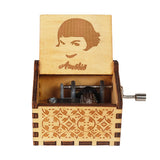 HULIANFU  Wooden Hand Crank Music Box Magic School Game Jurassic Park Godfather Children  Holiday Gift Christmas New Year Gift