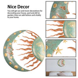 HULIANFU Sun Moon Wall Decoration Waterproof Durable Metal Home Pendant For Decorating House Yard And Elk For Garden