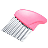 HULIANFU Stainless Steel Potato Chip Slicer Dough Vegetable Fruit Crinkle Wavy Slicer Knife Potato Cutter Chopper French Fry Maker Tools