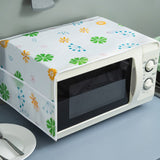 HULIANFU Peva Dustproof Microwave Oven Covers Printed Dust Oil Proofing Covers With Double Pockets Storage Bag Kitchen Accessories
