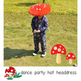 HULIANFU Red Mushroom Hat Toad Hat Mushroom Costume Party Funny Decoration Hat For Kids Funny Hats For Children Shooting (White And Red)