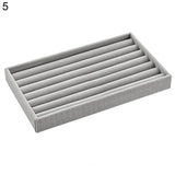 HULIANFU Jewelry Box Showcase Drawer Storage Multi-Grids Classification Storage Flannel Necklace Rings Earrings Storage Case for Home