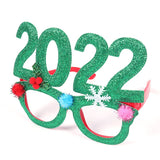 HULIANFU 2023 Christmas Headbands Christmas Tree Reindeer Antlers Hairband Xmas Party Kids Hairhoop  Christmas Glasses Photo Booth Props