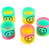HULIANFU Rainbow Magic Spring, 10Pcs Colorful Rainbow Neon Plastic Spring Toys, Party Supplies Boys Girls Easter, Halloween Gift Toys
