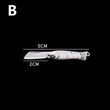 HULIANFU Mini Pocket Knife Folding Brass Keychain Pendant Cleaver Blade Cutter Tool Gift
