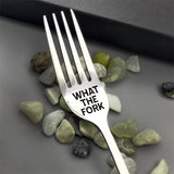 HULIANFU Valentine  Day Couple Fork Gift for Wife Husband Family Tableware Stainless Steel Boyfriend Presents Wedding Gifts for Guests