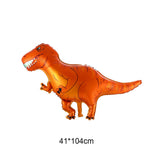 HULIANFU Large 4D Walking Dinosaur Foil Balloons Jungle Animal Boys Birthday Party Decors Jurassic  Standind Dragon Kids Toys Air Globos