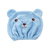 HULIANFU Lovely Cat Hair Drying Cap Bath Towel Microfiber Shower Sleeping Hat Wrapped Towels Bathing Caps For Women Bathroom Accessories