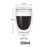 HULIANFU JANKNG Heat-Resistant Double Wall Glass Cup Beer Coffee Cup Set Handmade Beer Tumbler Mug Tea Whiskey Mugs Transparent Drinkware