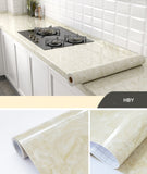 HULIANFU Kitchen Oil-proof Transparent Film Thick Self Adhesive Waterproof Countertop Furniture Marble Wallpaper Bathroom Decor Stickers