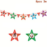 HULIANFU Wooden Christmas Door Wreath Oranments Wall Xmas Dec Merry Christmas Decor For Home  Happy New Year Naviidad Door Wreath
