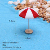 HULIANFU Ocean Beach Style Miniatures Artificial Sunshade Umbella Chair Anchor Micro Landscape For Garden Pastoral DIY Accessories Decor