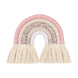 HULIANFU Lines Macrame Rainbow Hanging Ornament DIY Rope Handmade Woven Wall Decor Baby Girls Room Decor Home Nursery Decor