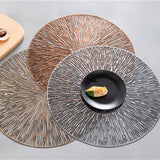 HULIANFU Round Hollow PVC Placemats For Kitchen Dinning Table Mat Insulation Pads Drink Coffee Cup Coasters Hotel Restaurant Home Decor