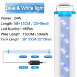 HULIANFU Super Slim LEDs Aquarium Lighting Aquatic Plant Light 18-75CM Extensible Waterproof Clip on Lamp For Fish Tank 90-260V