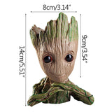 HULIANFU Strongwell Home Decoration Flower Vase Miniature Model Succulent Flower Pots Desktop Display Figurines Baby Groot Artware Gifts