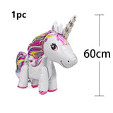 HULIANFU Unicorn Balloon Decoration Happy Birthday Party Supplies Foil Letter Balloon Globos Balony Banner Streamer Baby Shower Balloons