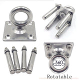 HULIANFU Stainless Steel Suspension Bracket Hammock Mount Ceiling Hook Anchor Hanger For Gym Training Aerial Yoga Sex Swing Hanging Kit