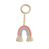 HULIANFU Macrame Rainbow Wall Hanging Decoration Boho Home Decor Party Supplies Baby Shower Dorm Kid Room Bead Tassels Ornaments