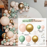 HULIANFU Wedding Balloon Kit Balloons Arch Decoration Birthday Baby Shower Party Birthday Wedding Balloon Decoration Balloons Sets Arch