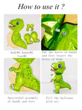 HULIANFU Large 4D Walking Dinosaur Foil Balloons Jungle Animal Boys Birthday Party Decors Jurassic  Standind Dragon Kids Toys Air Globos