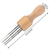 HULIANFU KAOBUY Felting Needles Wool Felt Tools with Eight Needles Tool Craft Felt Needle with Solid Wood Handle With Finger Cots