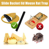 HULIANFU New Reusable Smart Mouse Rat Trap Plastic Bucket Lid Mousetrap Humane Or Lethal Mouse Trap Multi Catch Auto Reset