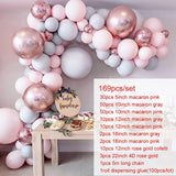 HULIANFU Rose Apricot Balloon Garland Arch Kit Wedding Birthday Party Decoration Kids Confetti Latex Balloons Baby Shower Decor Baloon