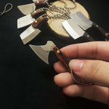 HULIANFU Mini Fold Knife Keychain Stainless Steel Portable Household Fruit Knife Tools Camping Hiking Outdoor Knife Key Pendant