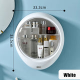 HULIANFU New Bathroom Wall-mounted Makeup Storage Box without Punching Large-capacity Jewelry Cosmetic Storage Box
