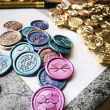 HULIANFU Wax Seal Stamp Retro Antique Sealing Wax Scrapbooking Stamps HEAD Wedding Decorative Metal Handle with love map Tree FLOWER ROSE