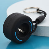 HULIANFU Simulation Cartoon Small Tire Keychain PVC Soft Rubber Key Ring Car Decoration Accessories PVC tire keychain Car pendant