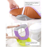 HULIANFU Warm Winter Toilet Seat Cover Closestool Mat Washable Bathroom Accessories Coral Fleece Soft Toilet Pad Universal Toilet Cushion