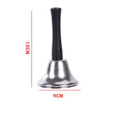 HULIANFU 2023 Christmas Hand Bell Santa Claus Jingle Bells  Gold Silver  School Handbell Restaurant Call Bell Service Supplies Xmas Decoration