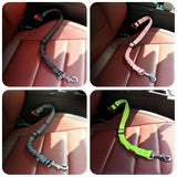 HULIANFU Pet Supplies Car Seat Belt Dog Seat Belt Dog Leash Vehicle Belt Adjustable Cushioning Elastic Reflective Safety Rope for Dog Cat