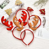 HULIANFU 2023 Red Christmas Hair Band Cartoon Santa Claus Snowman Antlers Headband Merry Christmas Decor Adult Kids Naviidad Gifts Noel Toys