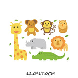 HULIANFU Iron on Cute Animal Patches Set for Clothing DIY T-shirt Applique Vinyl Unicorn Heat Transfer Clothes Stickers Thermal Press T