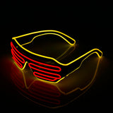 HULIANFU LED Glasses Glowing Halloween Luminous Neon Christmas Party Bril Flashing Light new