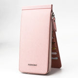 HULIANFU Multifunctional Long Wallet Card package Natural Resin Material Electroplated Metal Zipper High Quality Waterproof Wallet