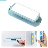 HULIANFU Self-Adhesive Power Strip Holder with Cable Organizer, Wall Mount Patch Panel Socket Holder Home Organizer Remote Holder